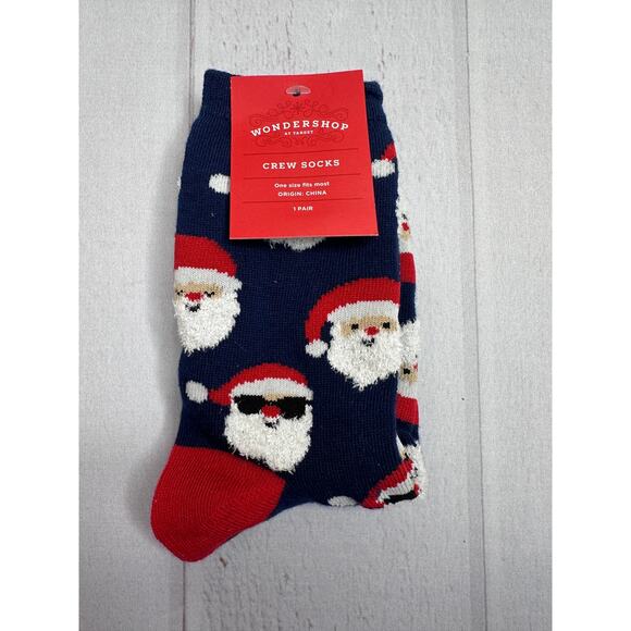 Wondershop Cool Santa and Reindeer Christmas Crew Socks Women's One Size New - Picture 3 of 9